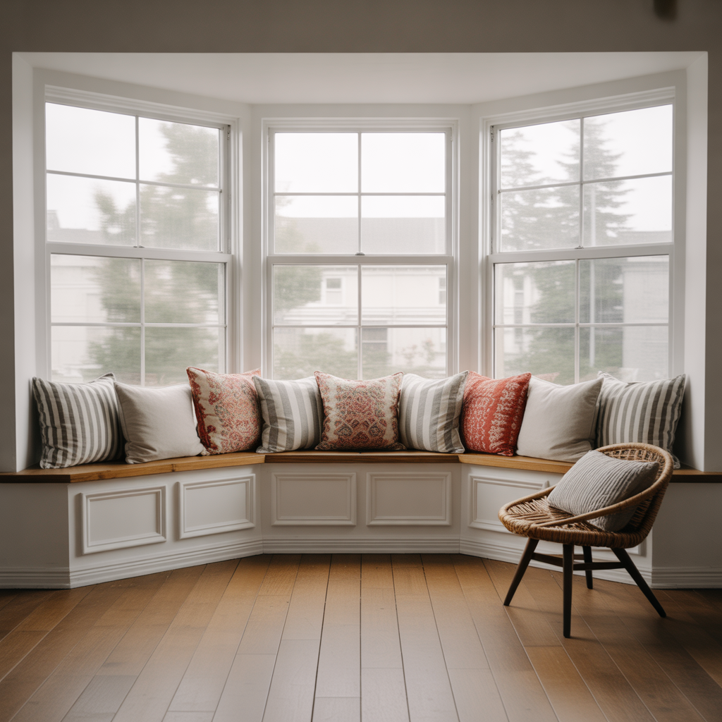 Floor Pillows Living Room Boho: 20 Inspiring Ideas to Elevate Your Space 9 Using Floor Pillows as Window Seating