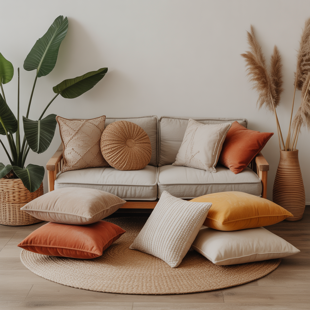 Floor Pillows Living Room Boho: 20 Inspiring Ideas to Elevate Your Space 16 Styling with Seasonal Themes