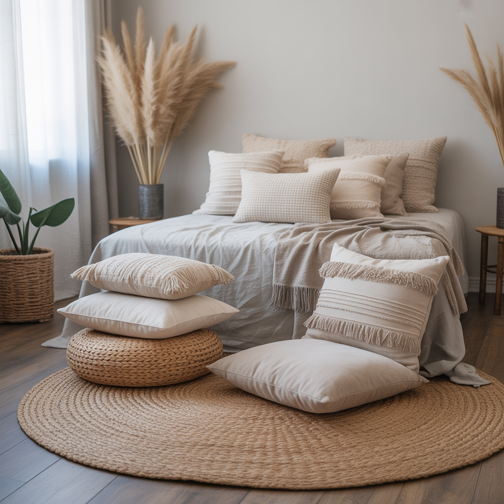 Floor Pillows Living Room Boho: 20 Inspiring Ideas to Elevate Your Space 20 Creating a Balanced Minimalist Boho Look