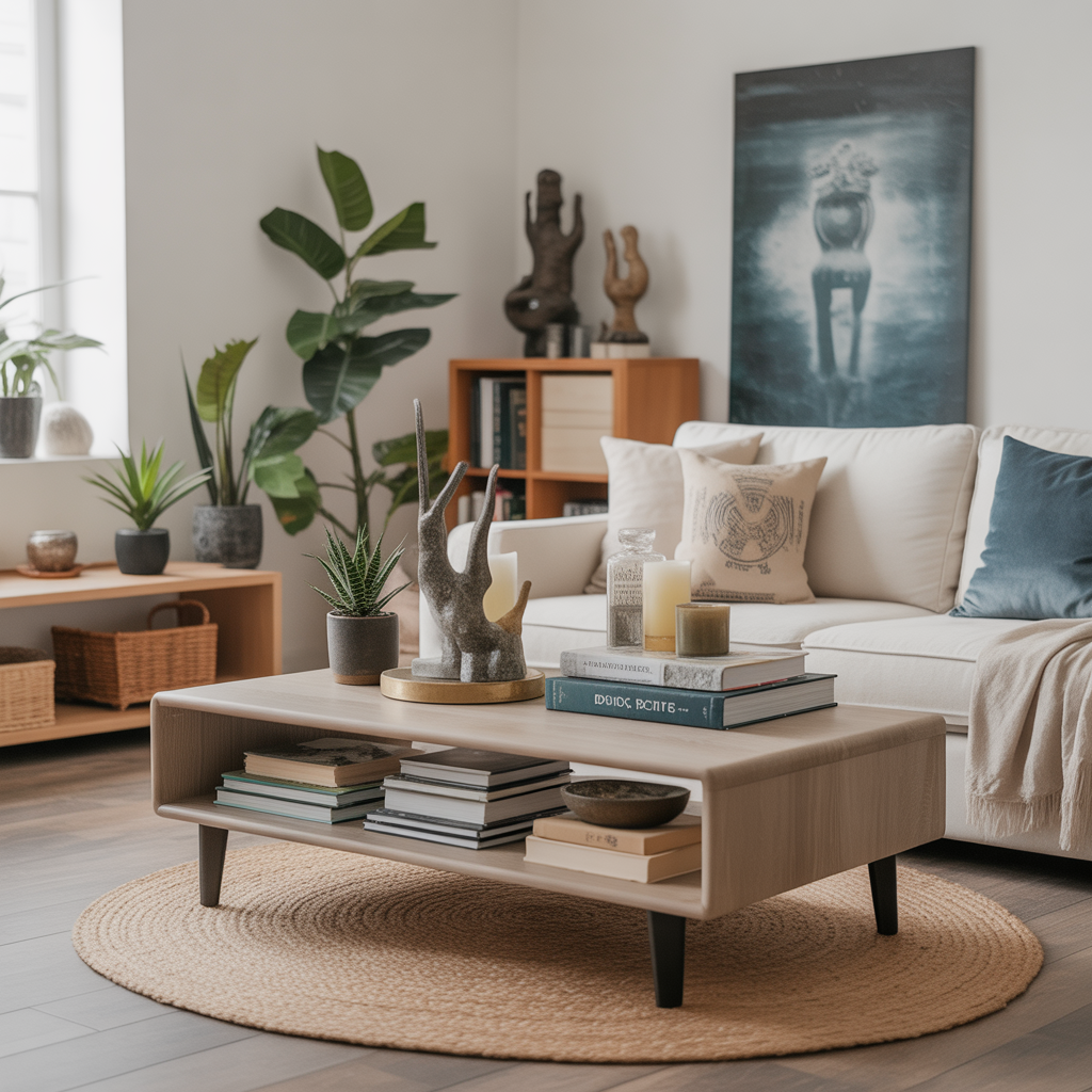Boho Coffee Table Decor: Heartfelt 22 Ideas to Transform Your Living Space 22 Boho Coffee Table Decor in a Study Room