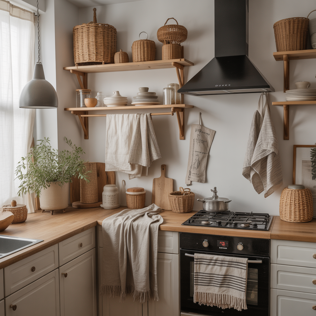 Earthy Kitchen: 20 Inspiring Ideas for a Natural and Grounded Space 18 Handmade Textiles