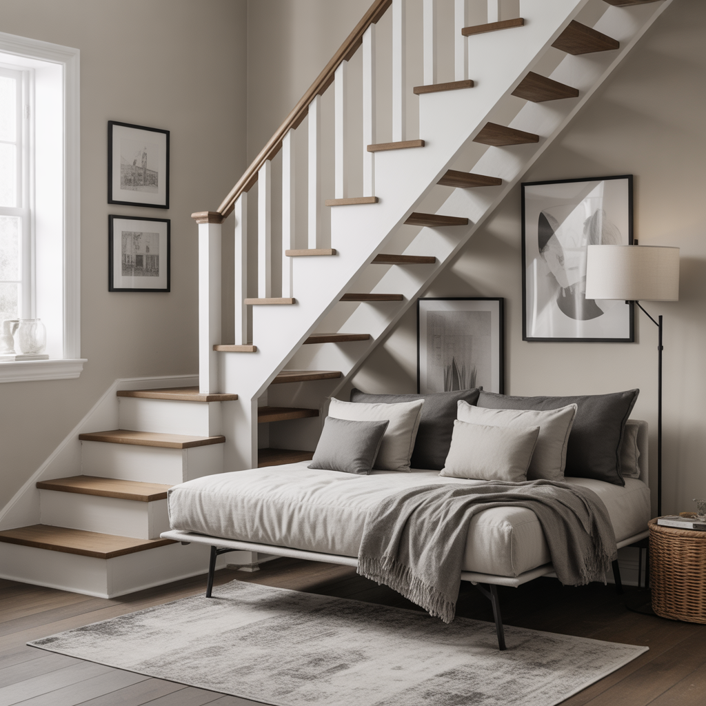 Storage Under Stairs: 20 Creative and Functional Ideas 18 Compact Guest Bed or Daybed