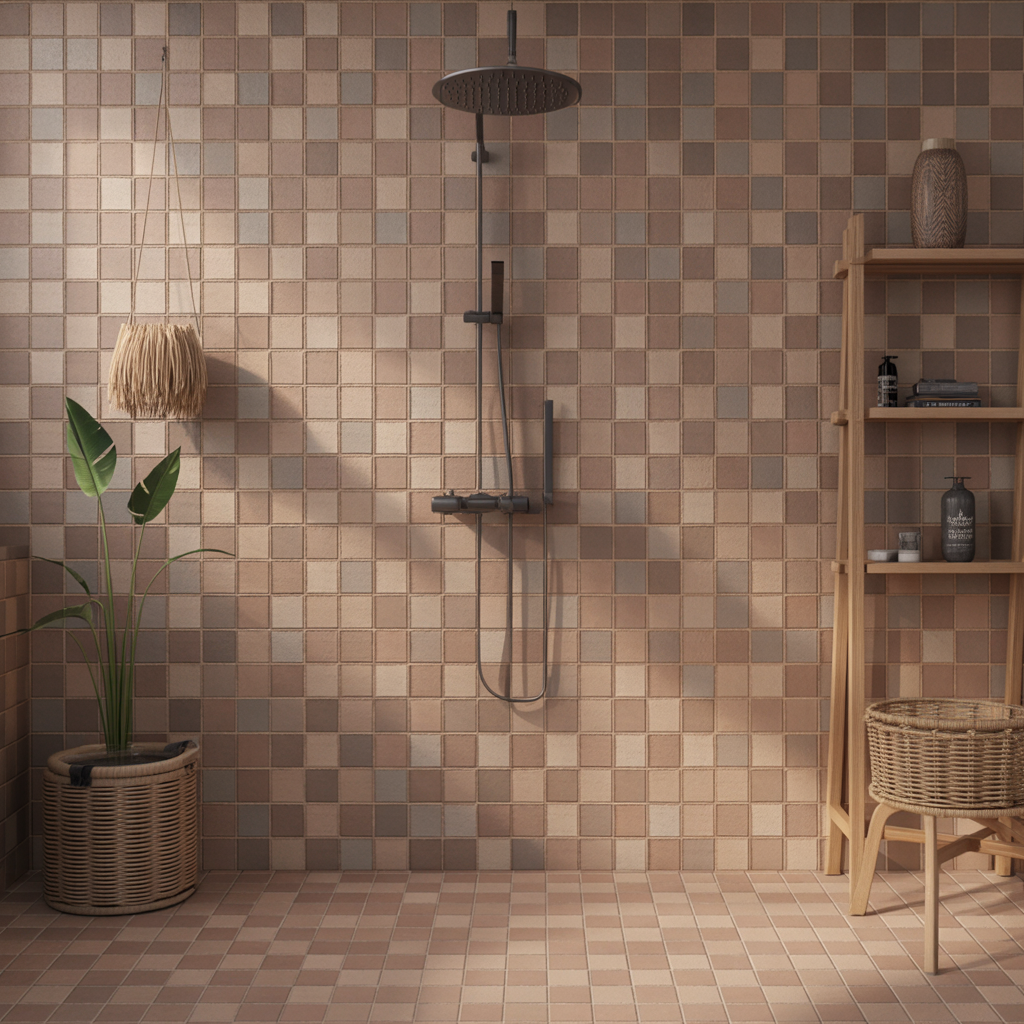Earthy matte tiles