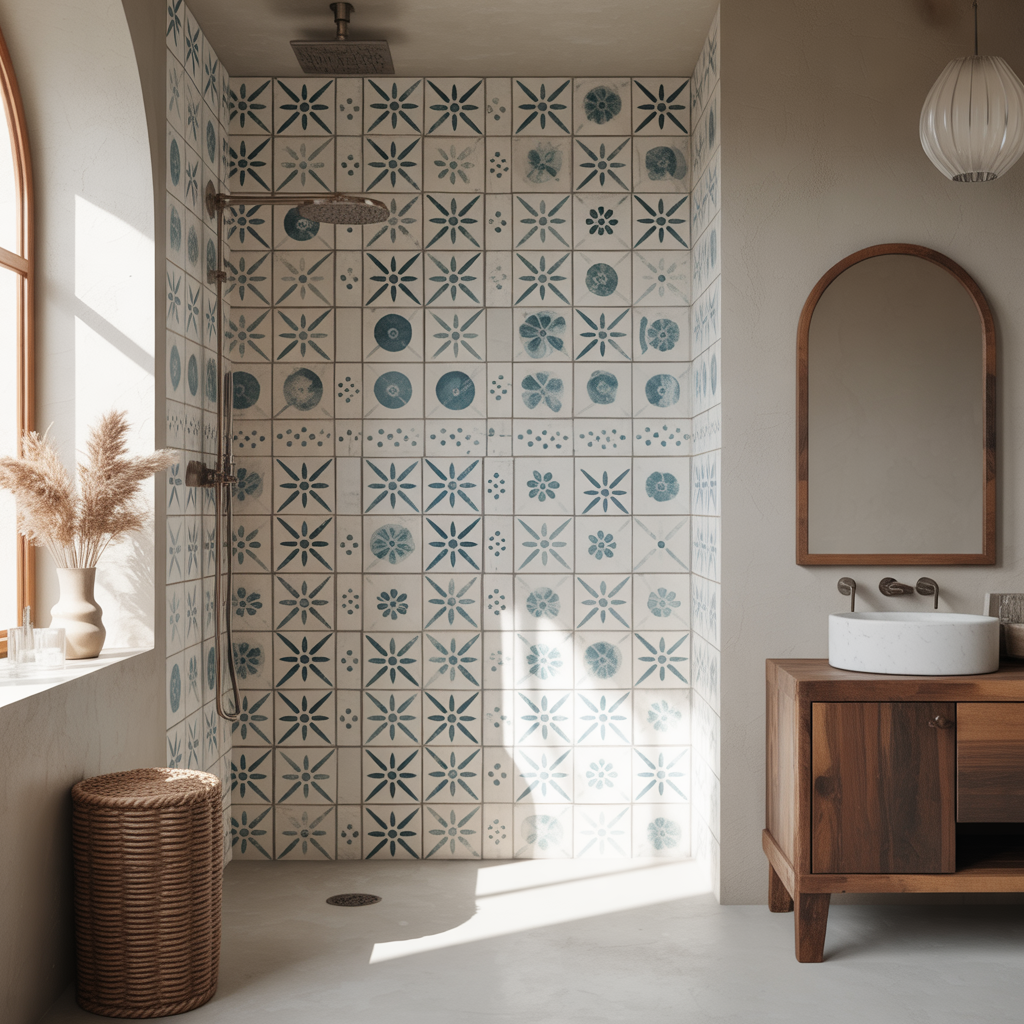 Artistic hand-painted tiles