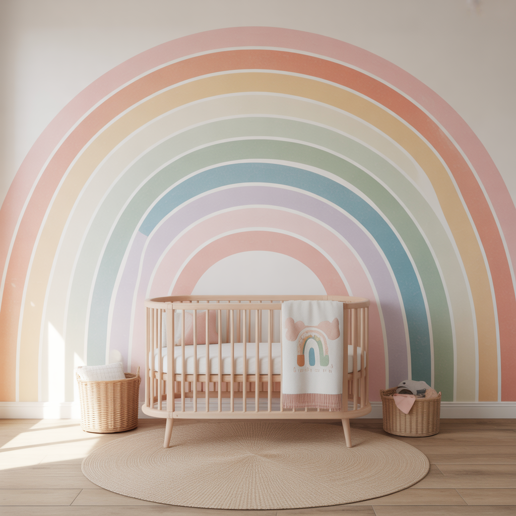 Soft Pastel Rainbow Walls