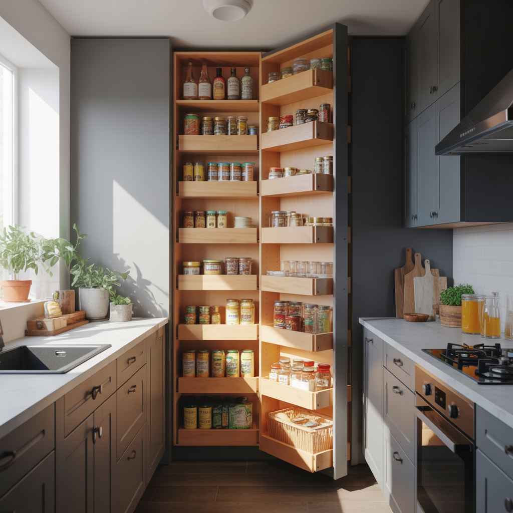 Kitchen Storage: 20 Genius Ideas for a More Organized Space 1 Pull-Out Pantry Cabinets