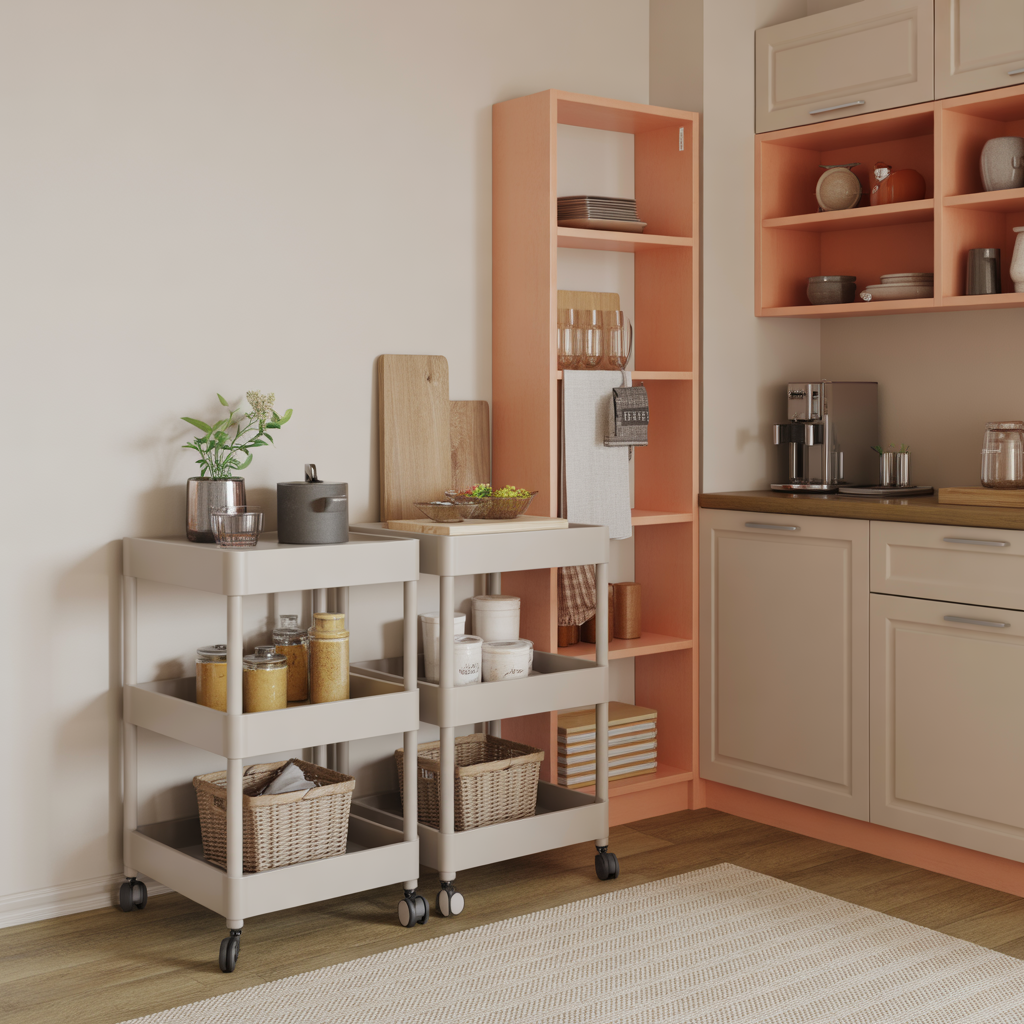 Kitchen Storage: 20 Genius Ideas for a More Organized Space 15 Rolling Carts for Flexible Storage