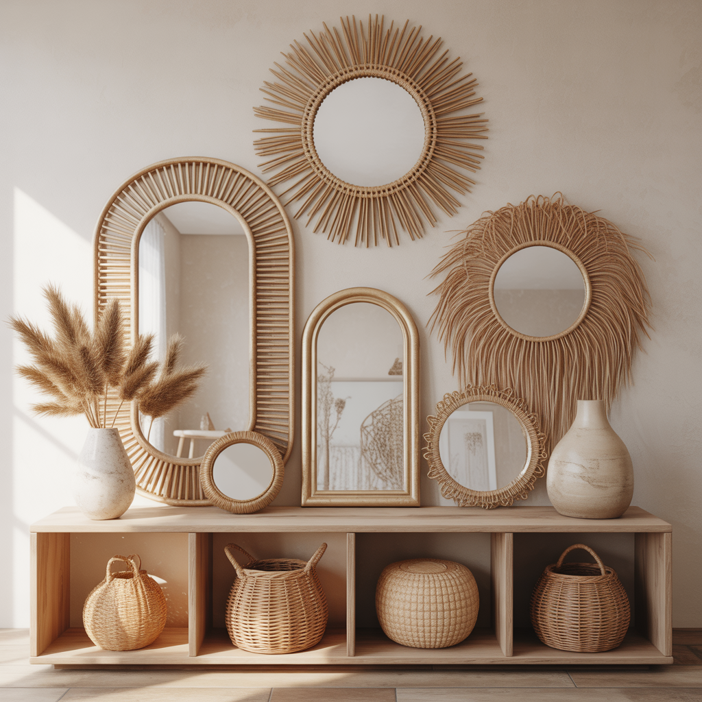 Layered Boho Mirrors for Eclectic Charm