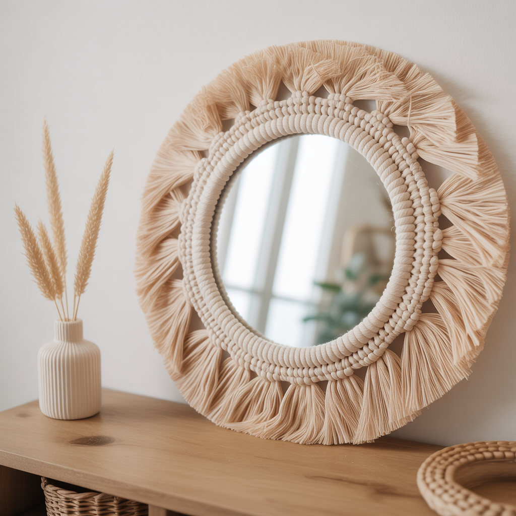 Macramé Frame Mirror