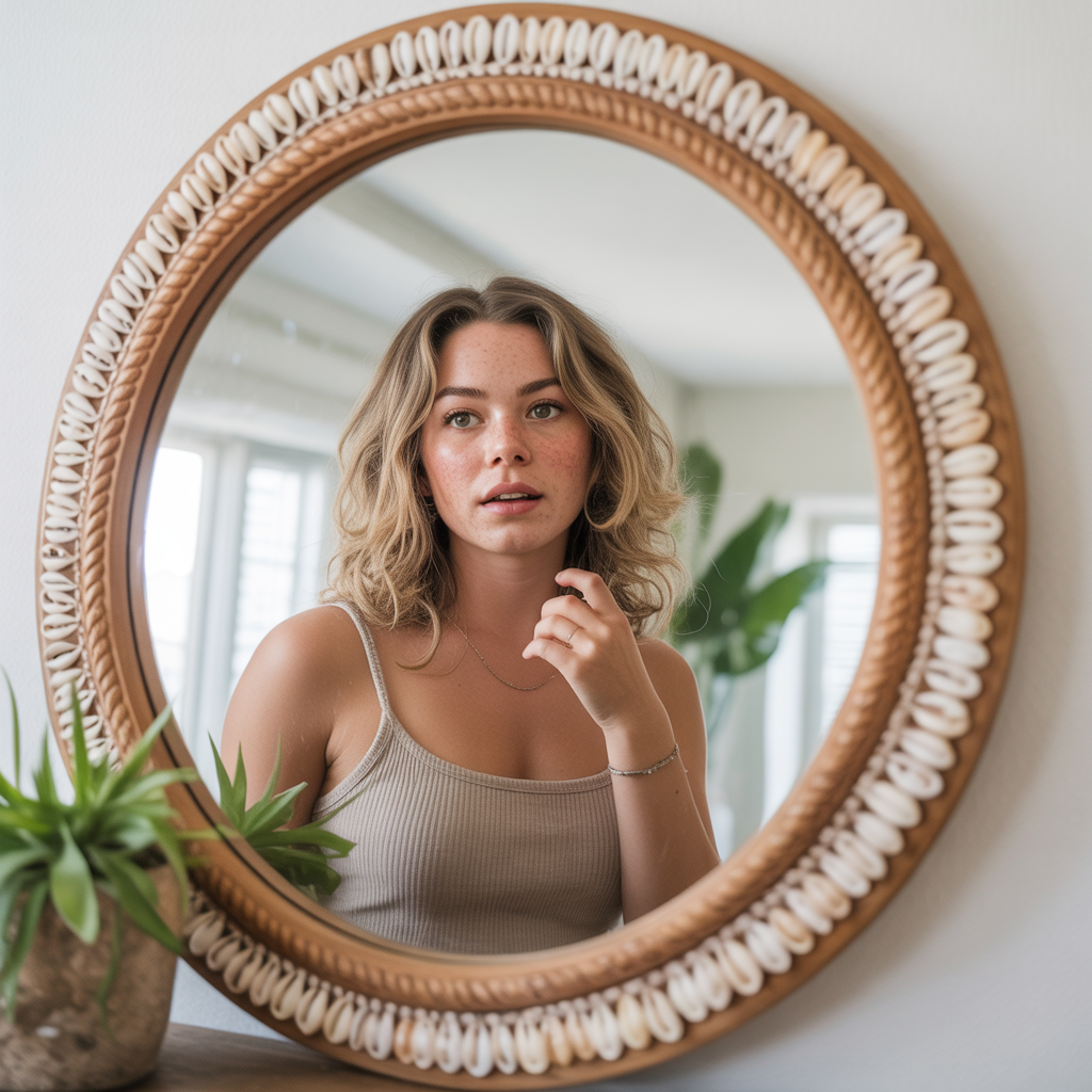 Upcycled Mirror with Artistic Touches