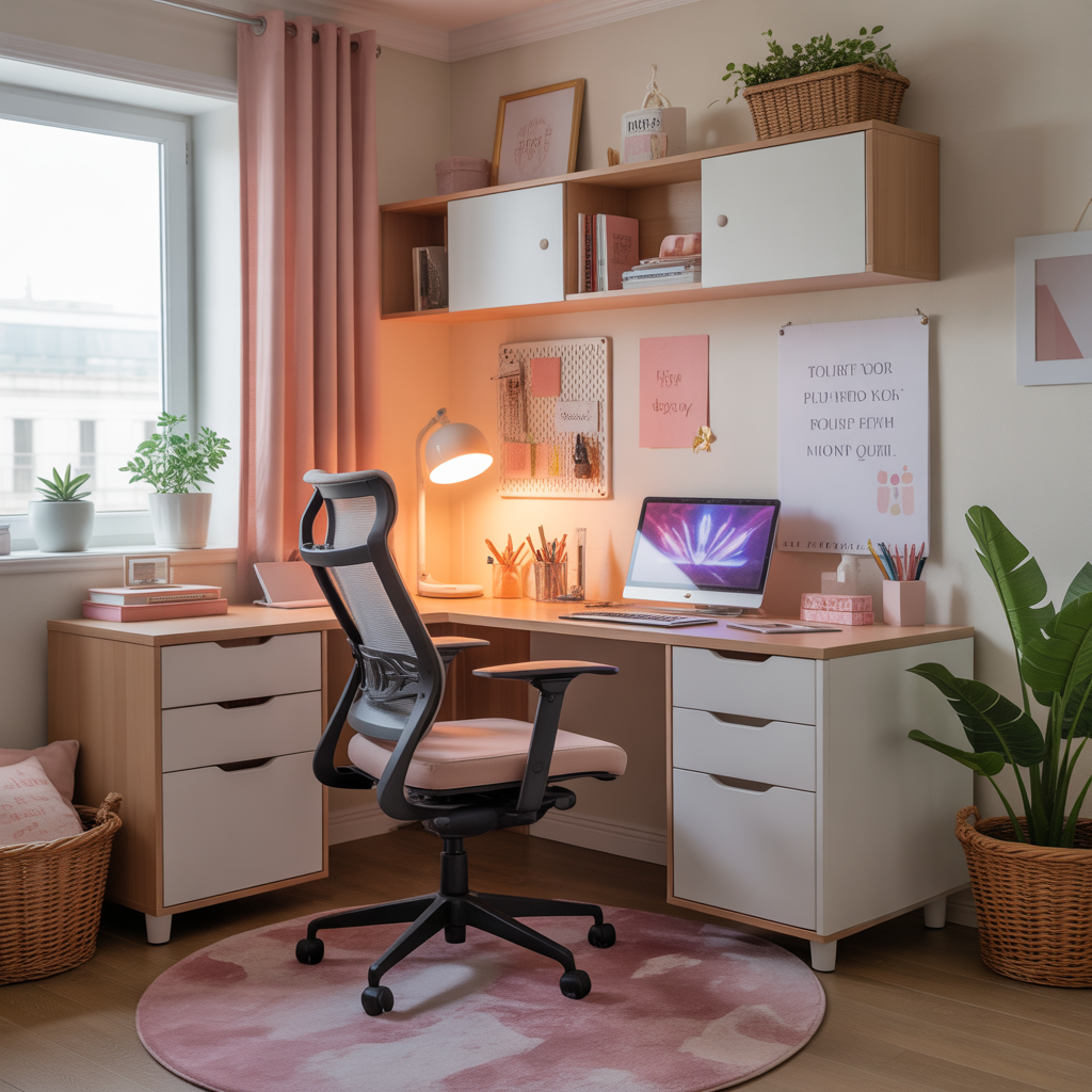 Girl Dorm Room: 20 Inspiring Ideas to Elevate Your Space 4 Functional Desk Setup