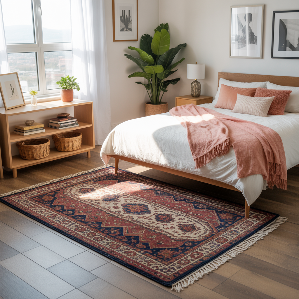 Girl Dorm Room: 20 Inspiring Ideas to Elevate Your Space 9 A Statement Rug for Comfort