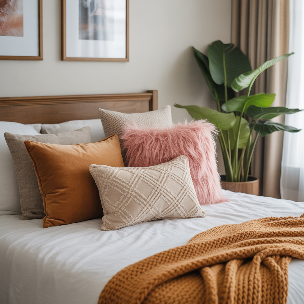 Girl Dorm Room: 20 Inspiring Ideas to Elevate Your Space 16 Decorative Pillows and Throws