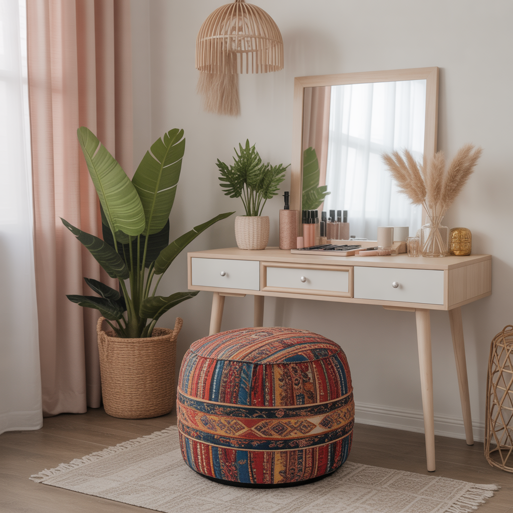 Colorful Poufs and Floor Cushions