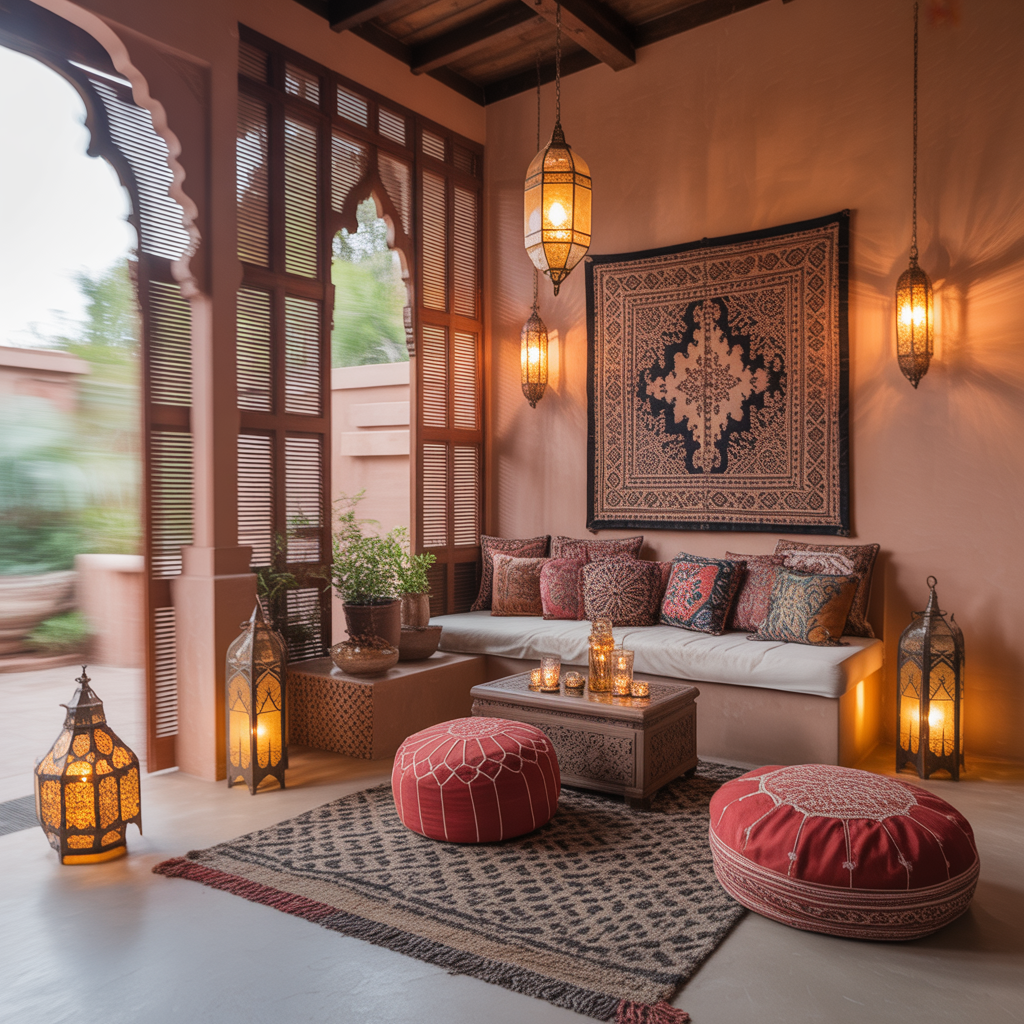 Boho Sunroom: 20 Inspiring Ideas to Create a Relaxed and Dreamy Space 5 Add Moroccan and Global-Inspired Accents