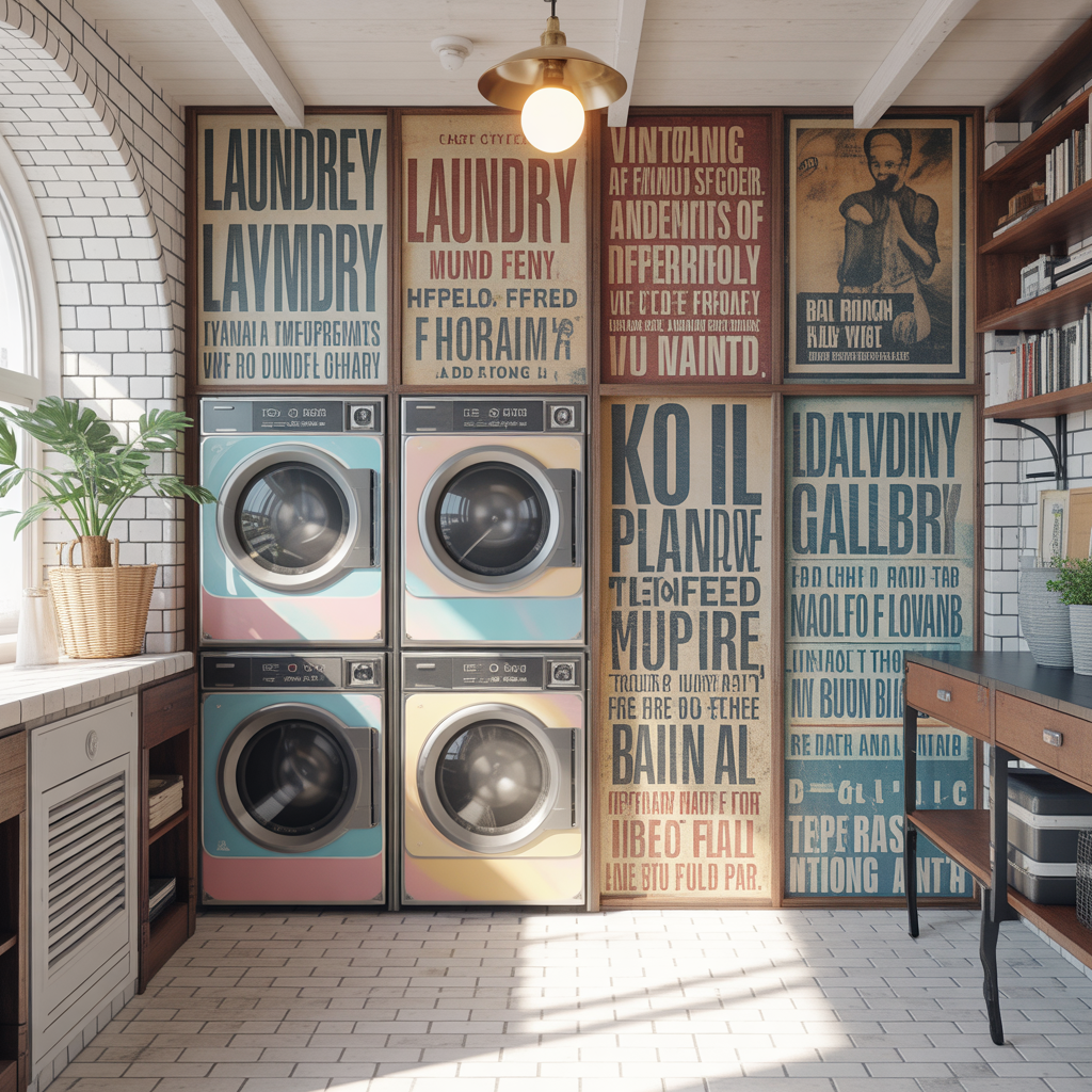 Vintage-Inspired Laundry Posters
