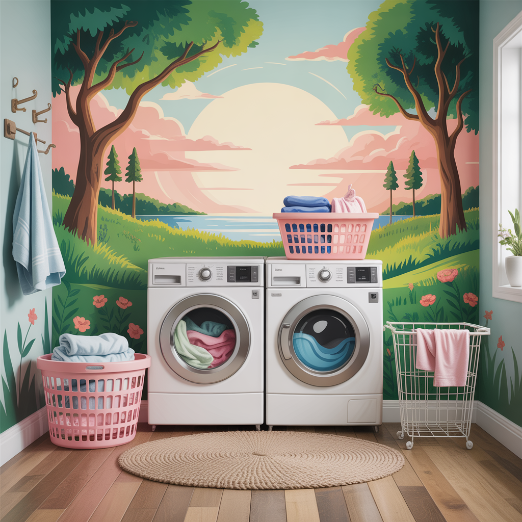 Laundry-Themed Illustration