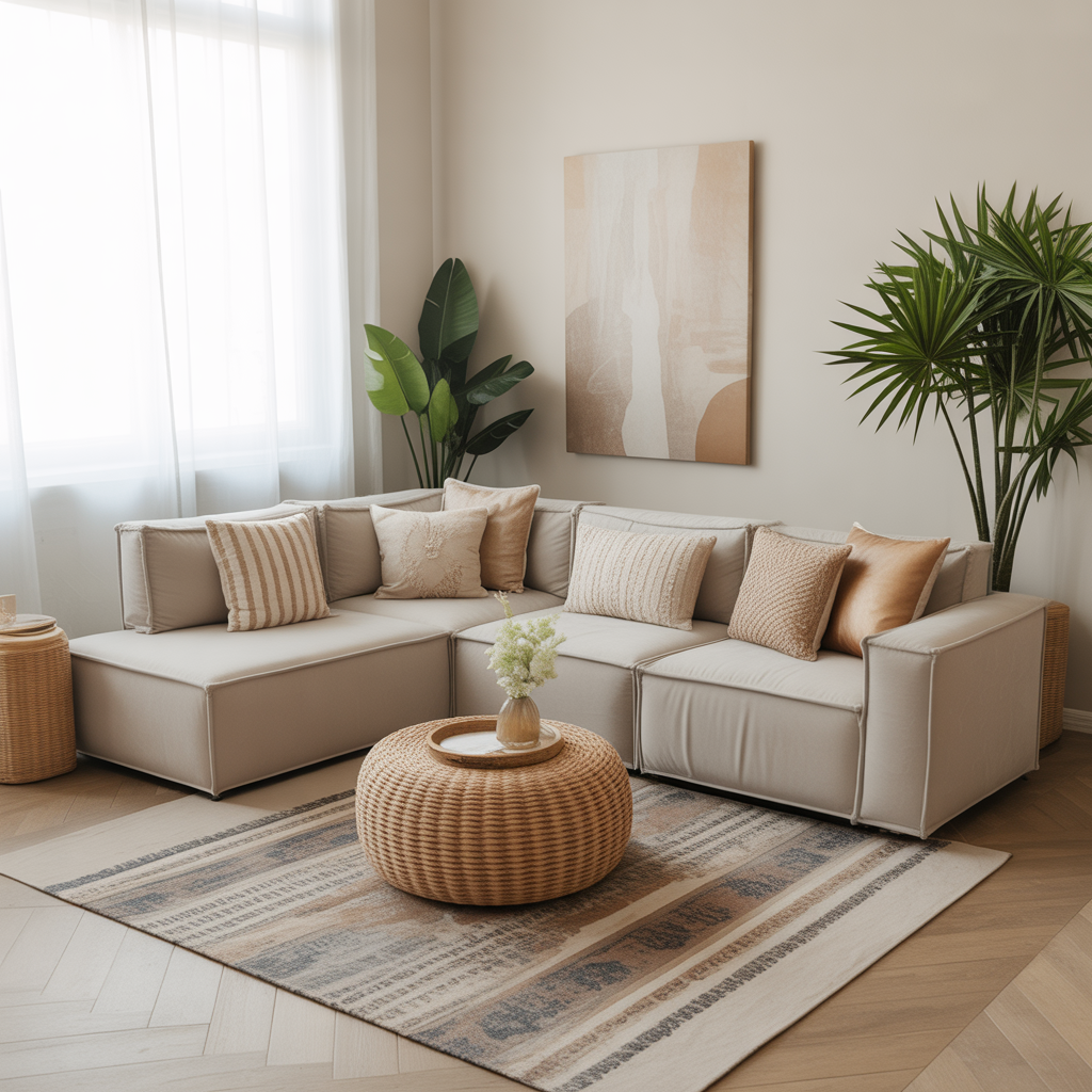 Modular Boho Sectional for Large Families