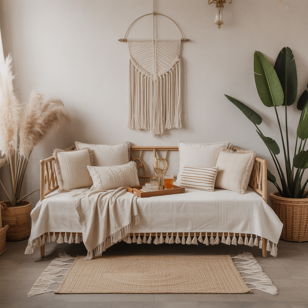 Daybed Style Boho Couch for Flexible Living