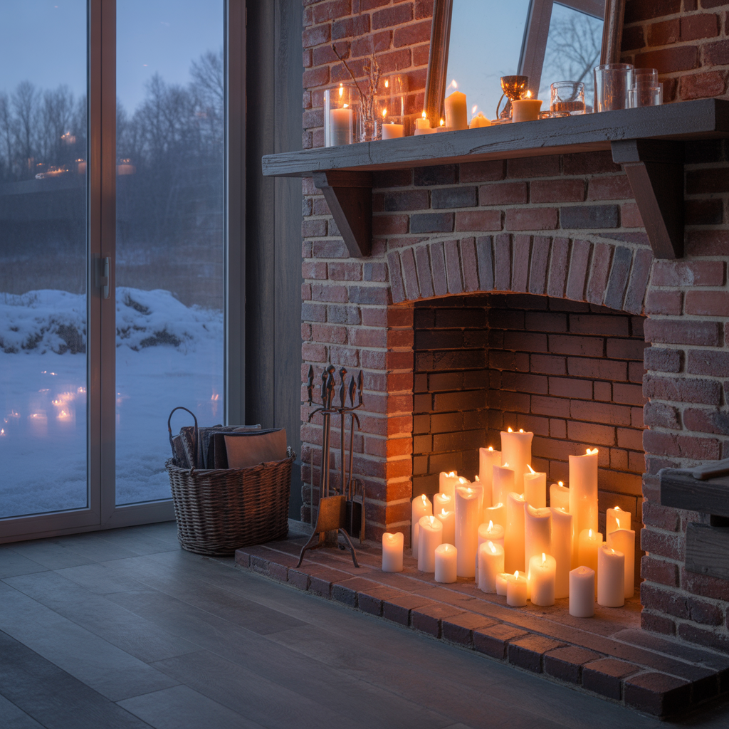 Fill the Fireplace with Candles