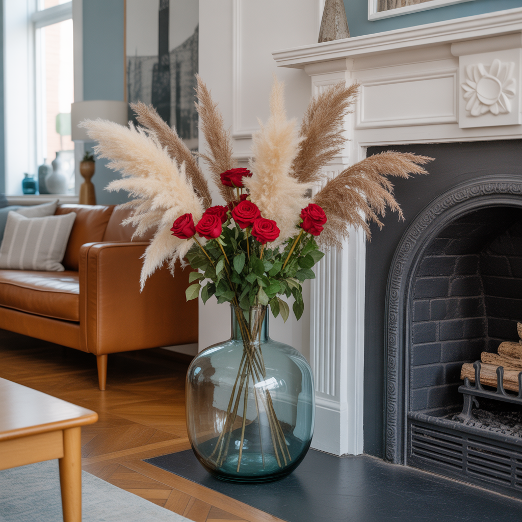 Fill It with a Statement Vase or Floral Arrangement