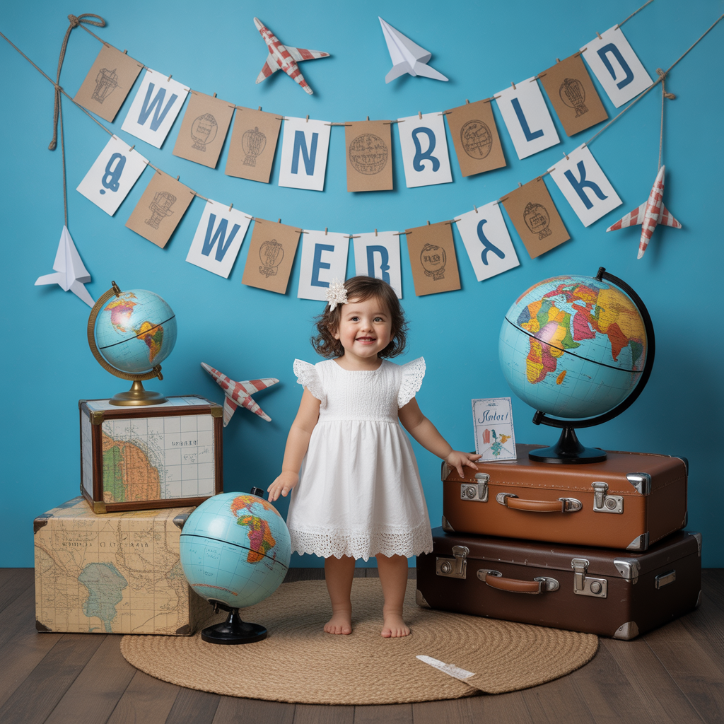 Travel Adventure Baby Girl Shower