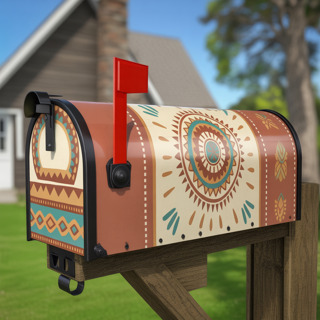 Boho Mailbox: 20 Creative and Inspiring Ideas for a Unique Entrance 1 Painted Patterns on Your Mailbox