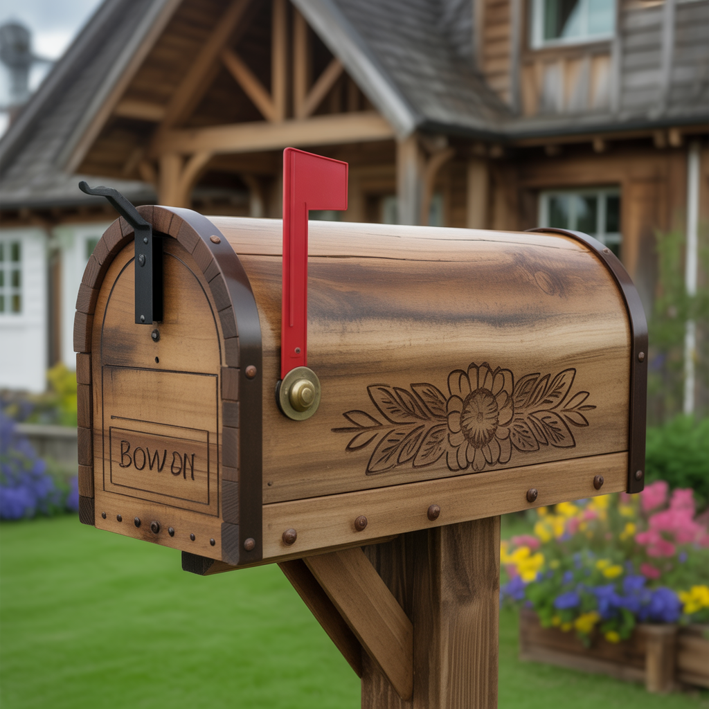 Boho Mailbox: 20 Creative and Inspiring Ideas for a Unique Entrance 3 Wooden Boho Mailbox with Rustic Appeal