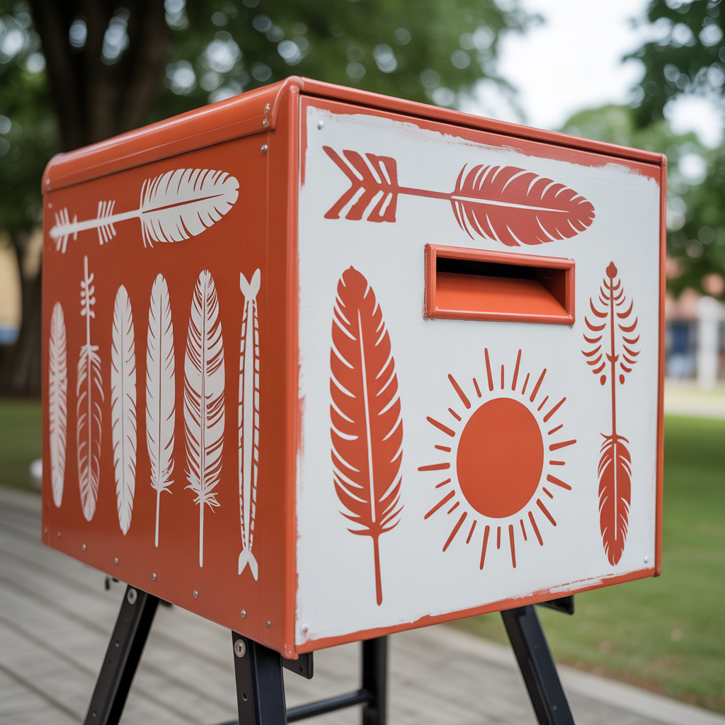 Boho Mailbox: 20 Creative and Inspiring Ideas for a Unique Entrance 13 Boho-Inspired Stencils