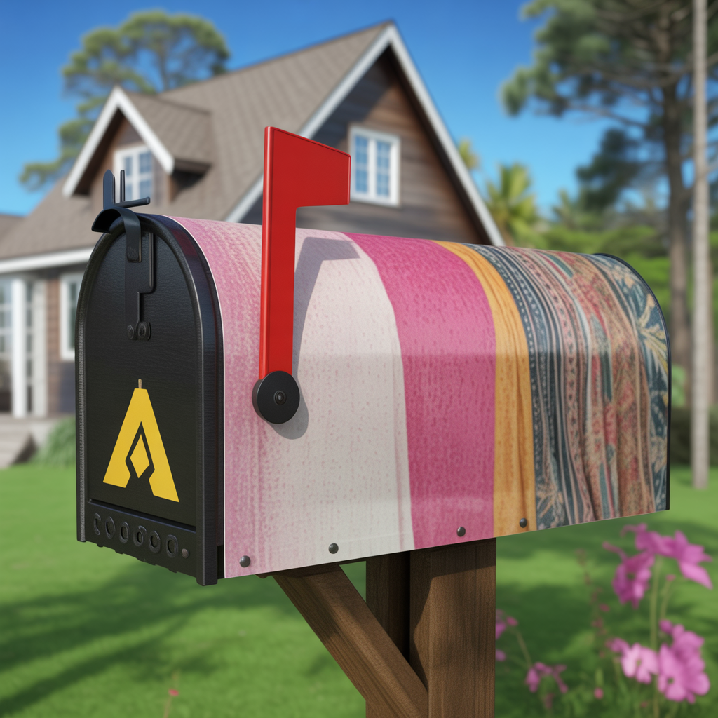 Boho Mailbox: 20 Creative and Inspiring Ideas for a Unique Entrance 14 Fabric Wrap Mailbox Décor