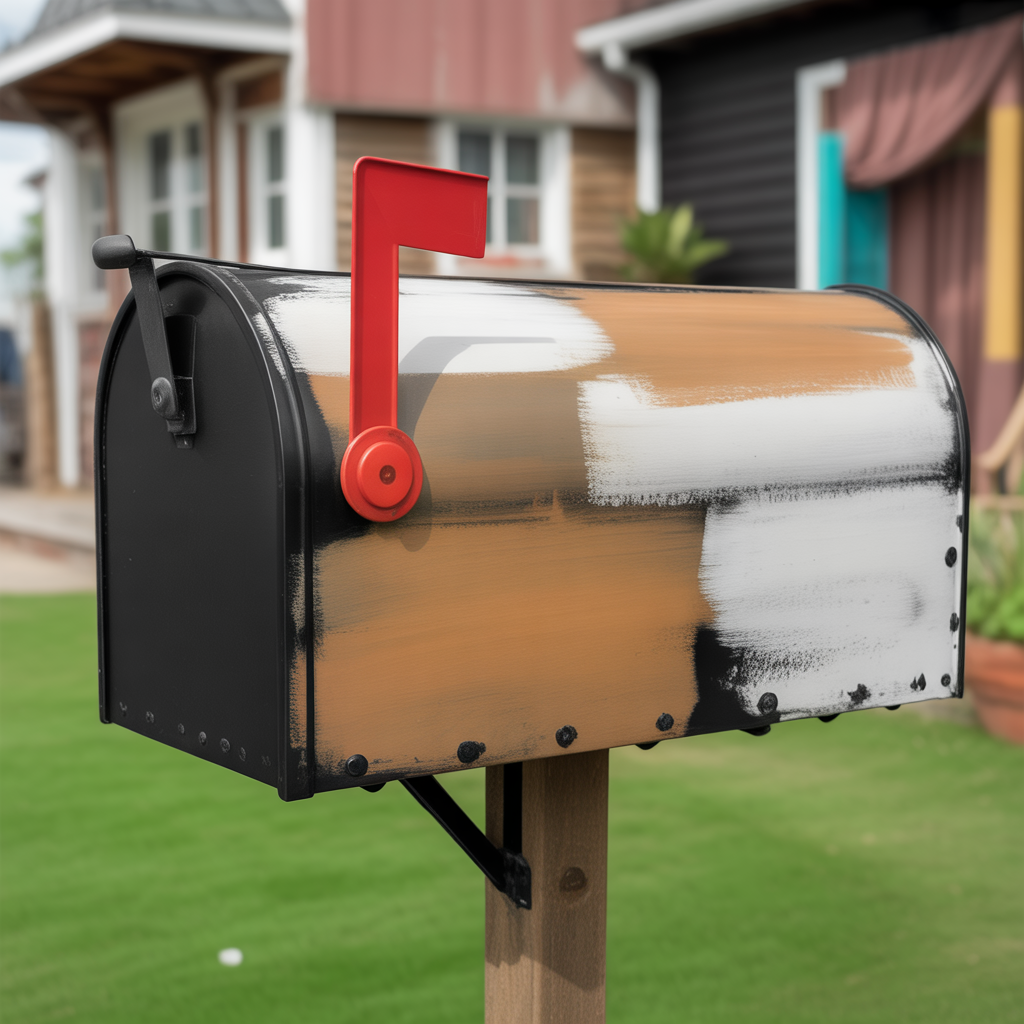 Boho Mailbox: 20 Creative and Inspiring Ideas for a Unique Entrance 18 Layered Paint and Distressed Finish