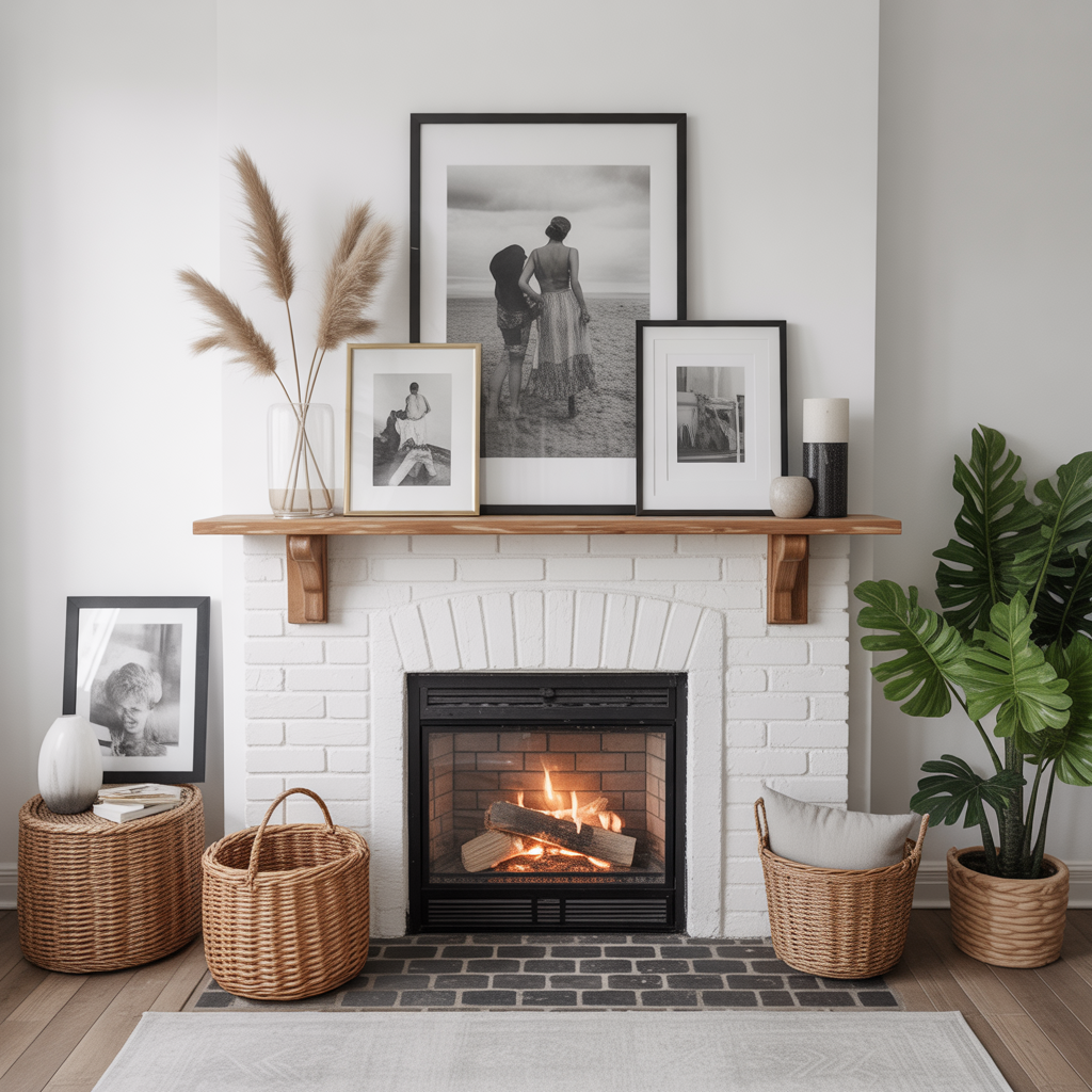 Surrounding the Fireplace with Plants