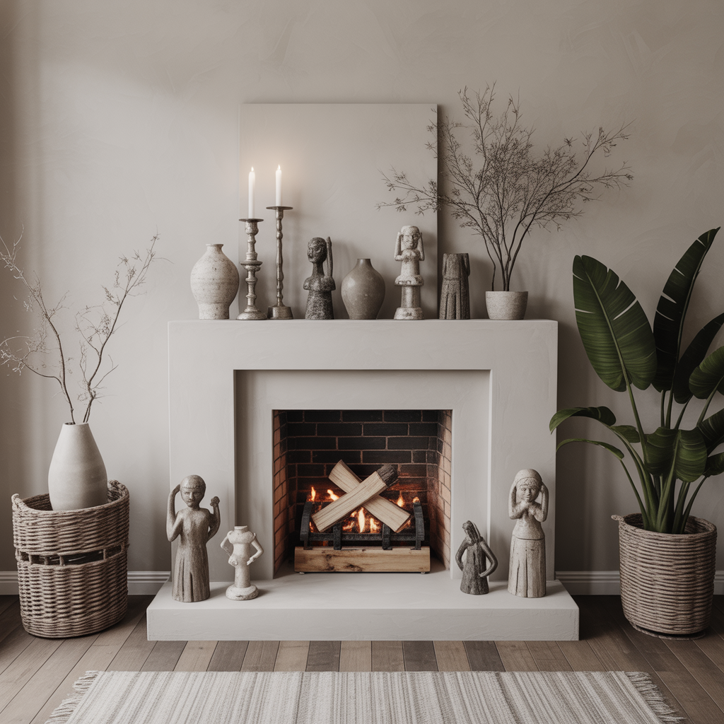 Decorating the Hearth with Sculptural Pieces