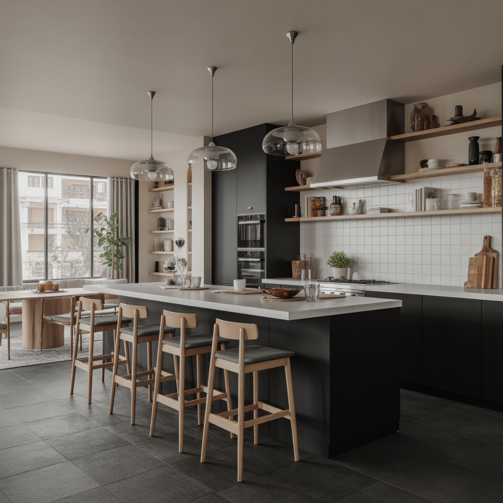 Kitchen Bar Design :Transform Your Space with these 20 inspiring ideas 7 Multi-Level Kitchen Bar Design for Functionality