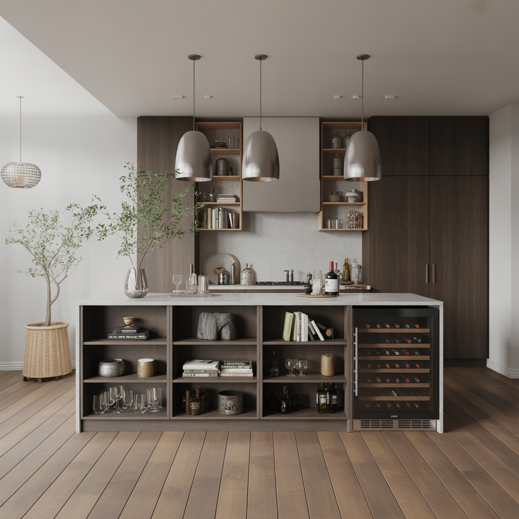 Kitchen Bar Design :Transform Your Space with these 20 inspiring ideas 12 Kitchen Bar with Built-In Storage