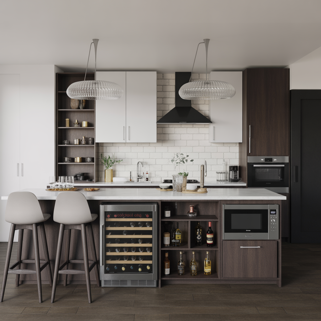 Kitchen Bar Design :Transform Your Space with these 20 inspiring ideas 20 Kitchen Bar with Integrated Appliances