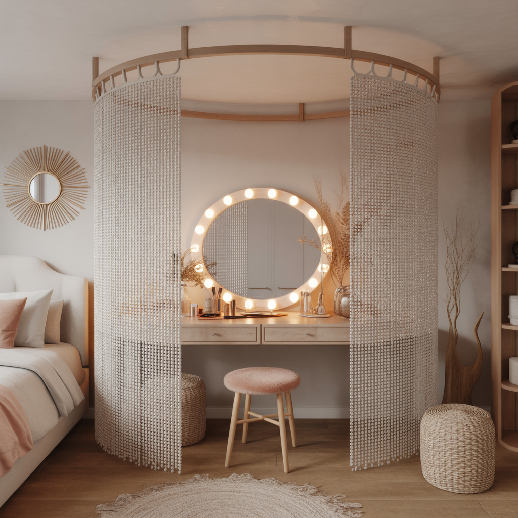 Beaded Curtains for a Retro Boho Feel