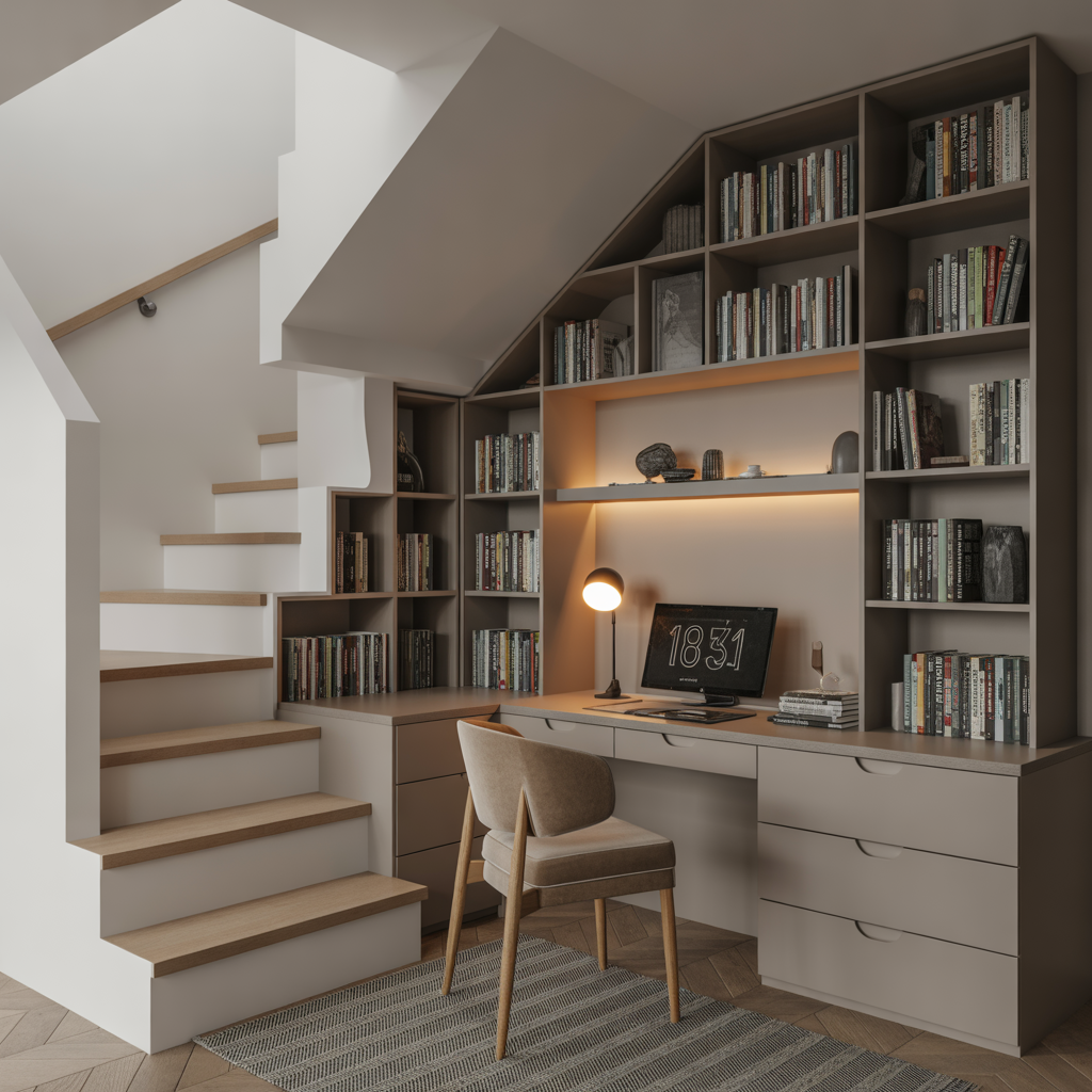 Library-Inspired Study Corner