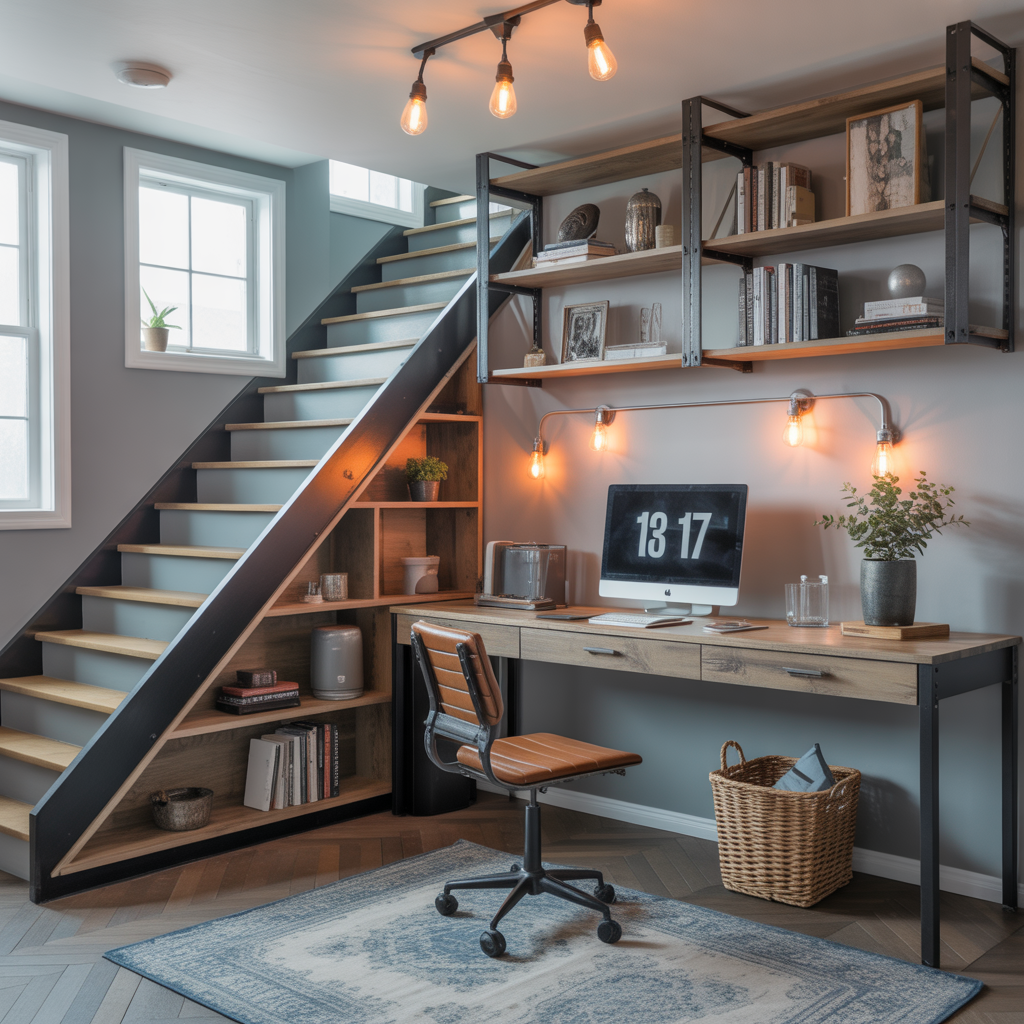 Industrial-Inspired Workspace