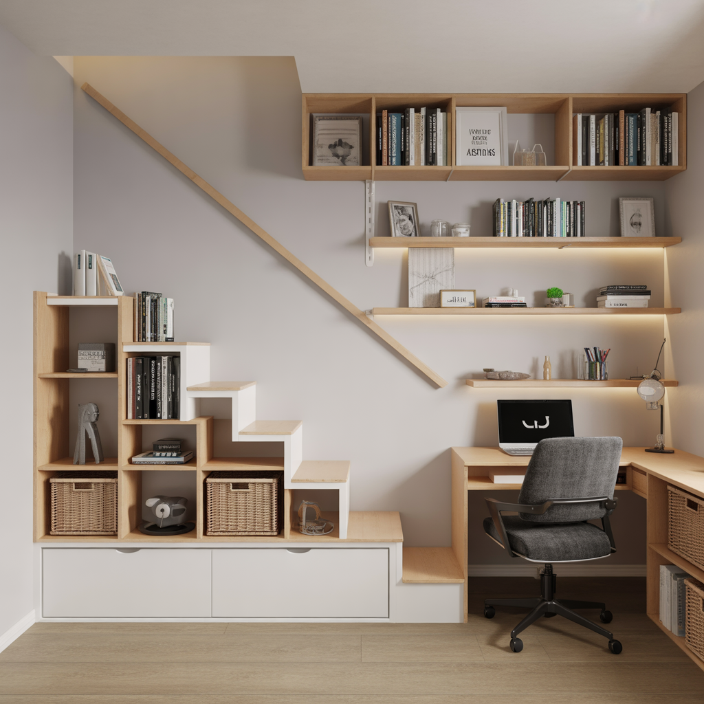 Open Shelving for Study Essentials