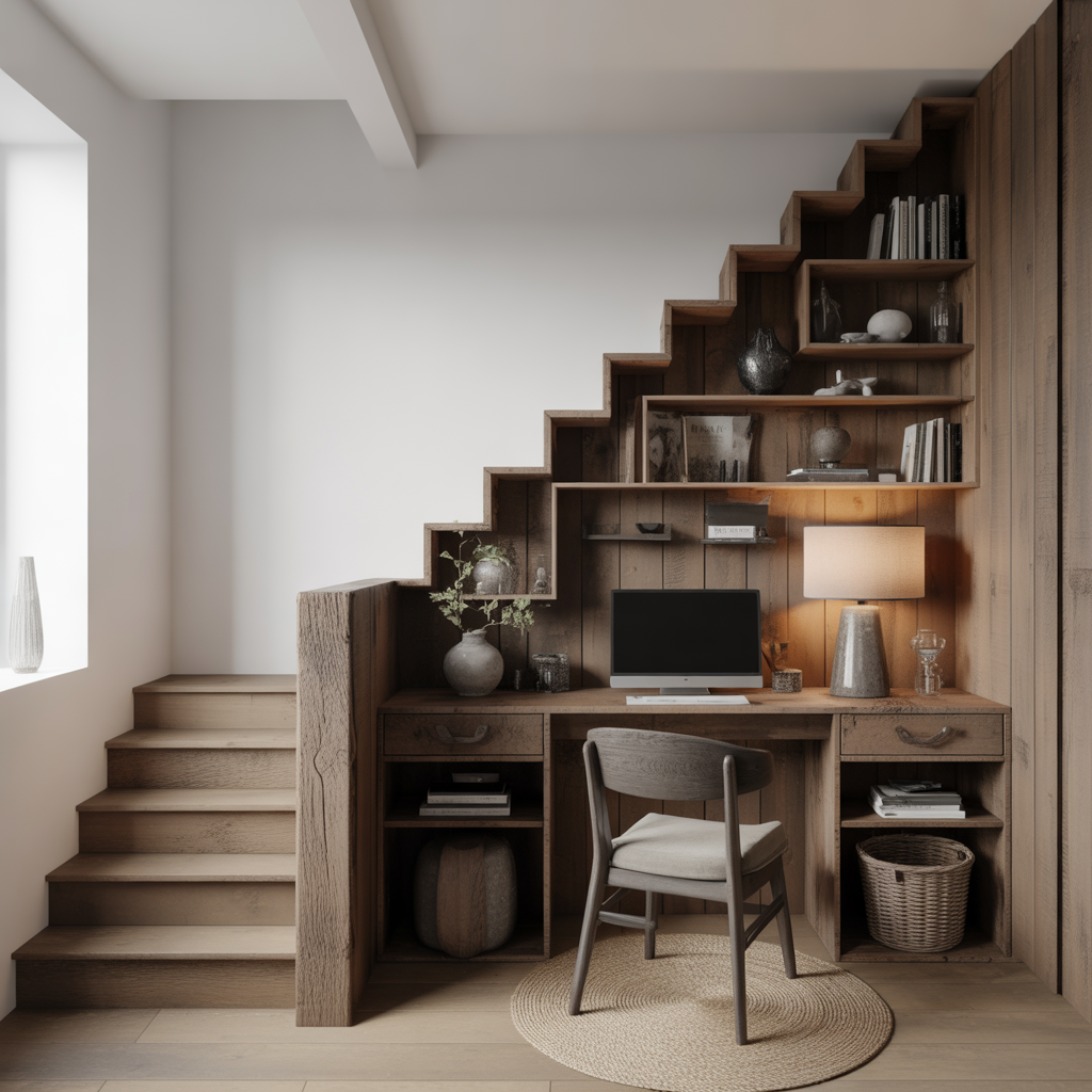 Rustic Wooden Study Nook