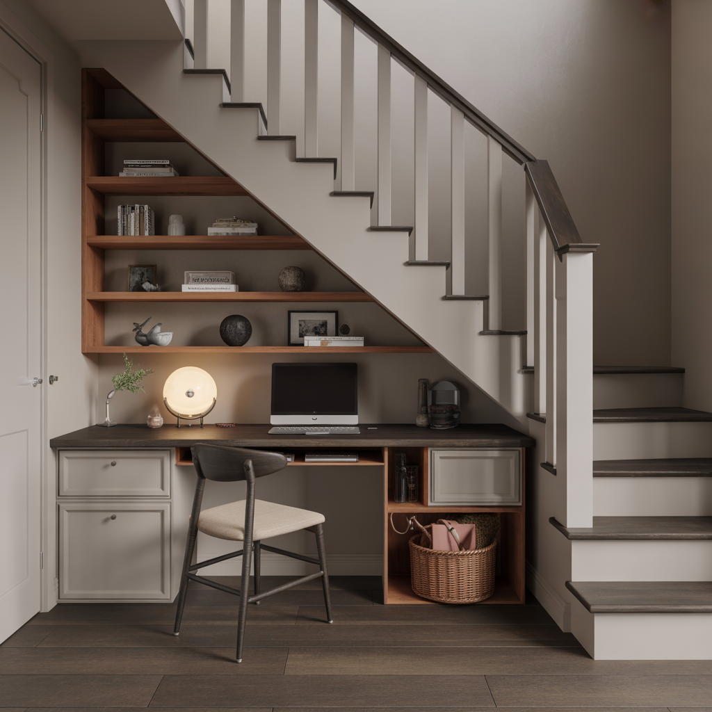 Built-In Desk and Seating Design