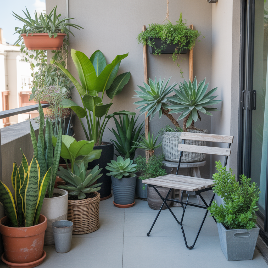 Green Oasis with Potted Plants