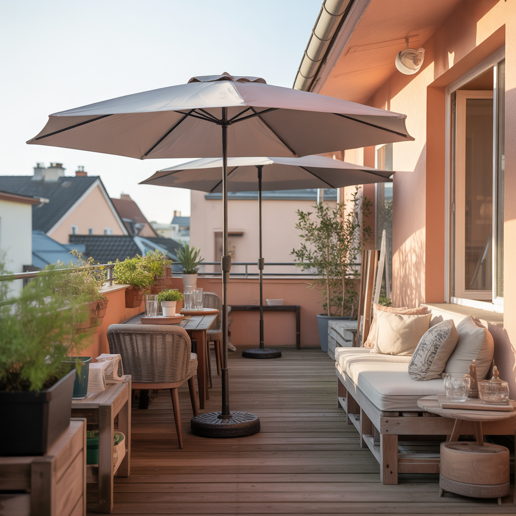 Shade Solutions with Umbrellas or Canopies