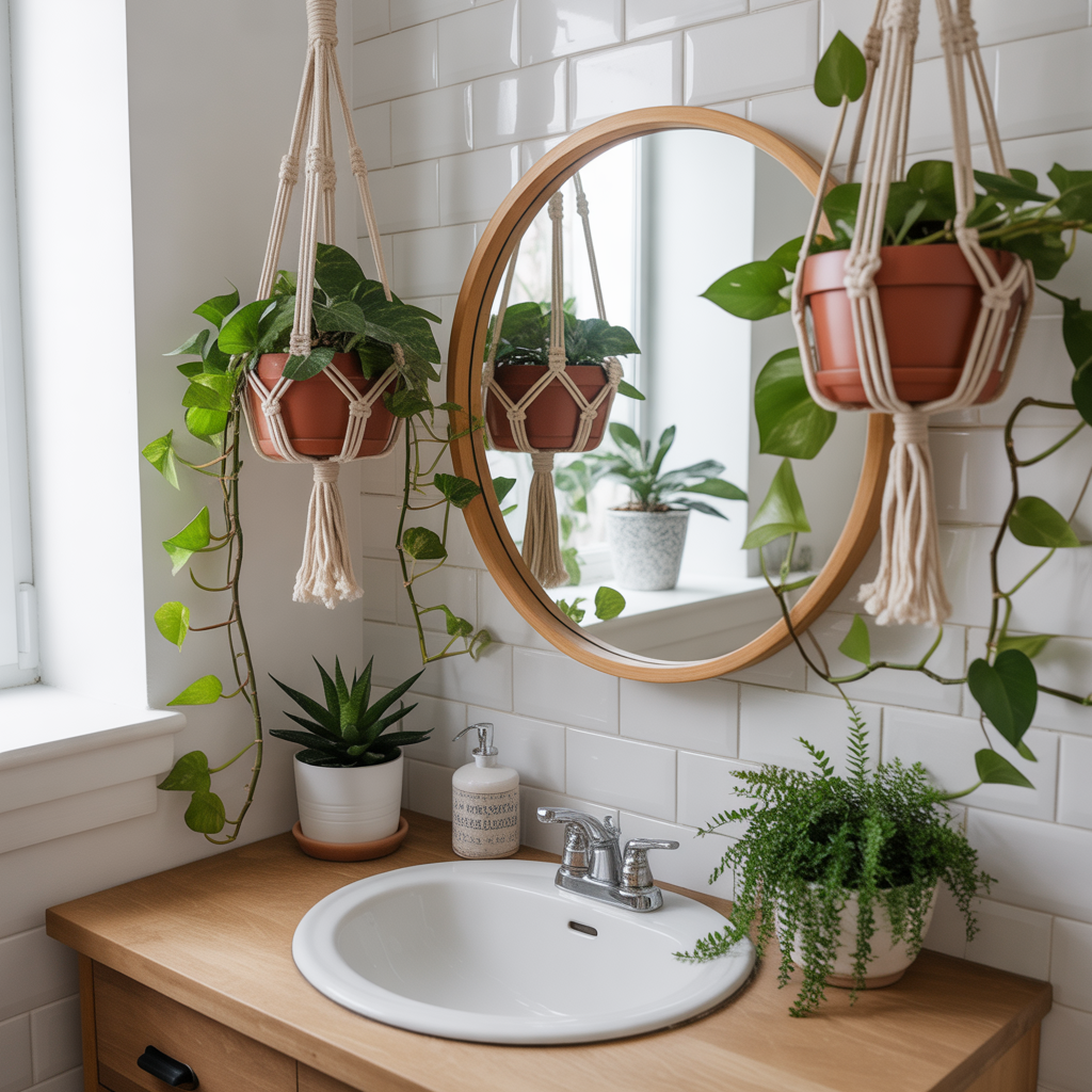 Hanging Plants Around the Sink