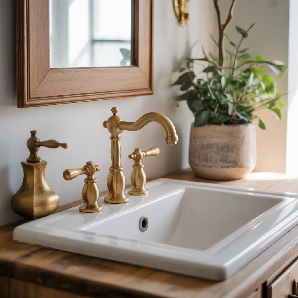 Brass Fixtures with a Warm Glow