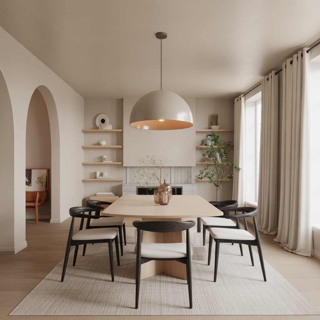 Neutral Dining Room: 20 Stunning Ideas for a Timeless and Elegant Space 1 Minimalist Neutral Dining Room Design