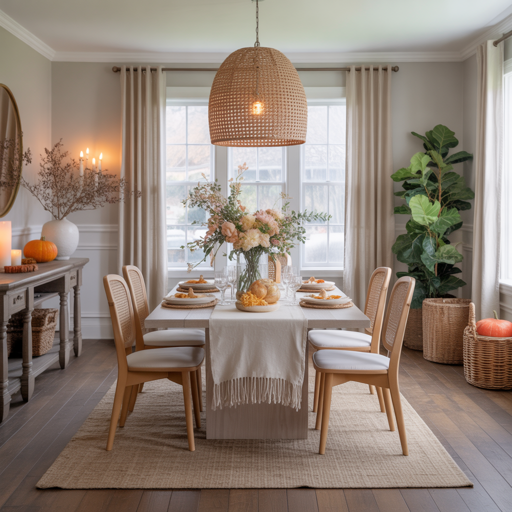 Neutral Dining Room: 20 Stunning Ideas for a Timeless and Elegant Space 20 Seasonal Styling in a Neutral Dining Room