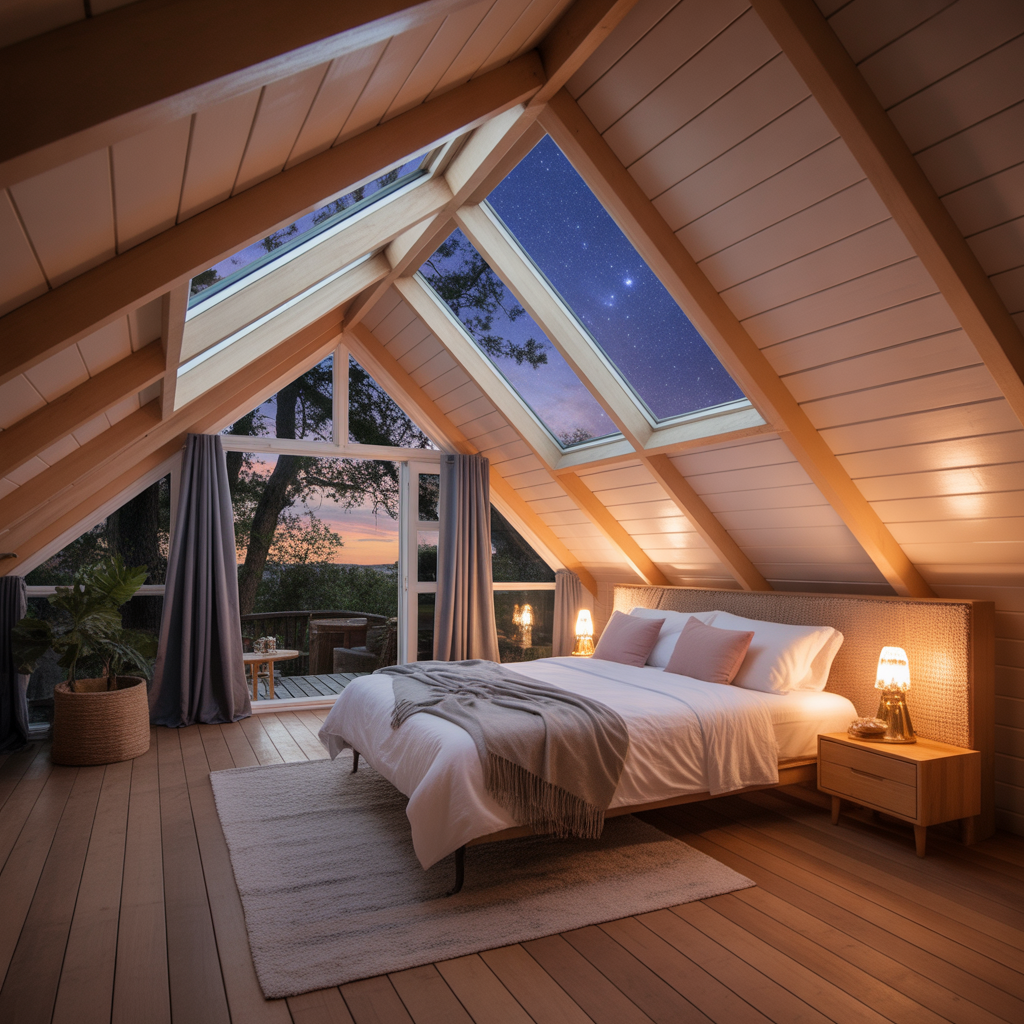 A Starlit Sky with Skylights