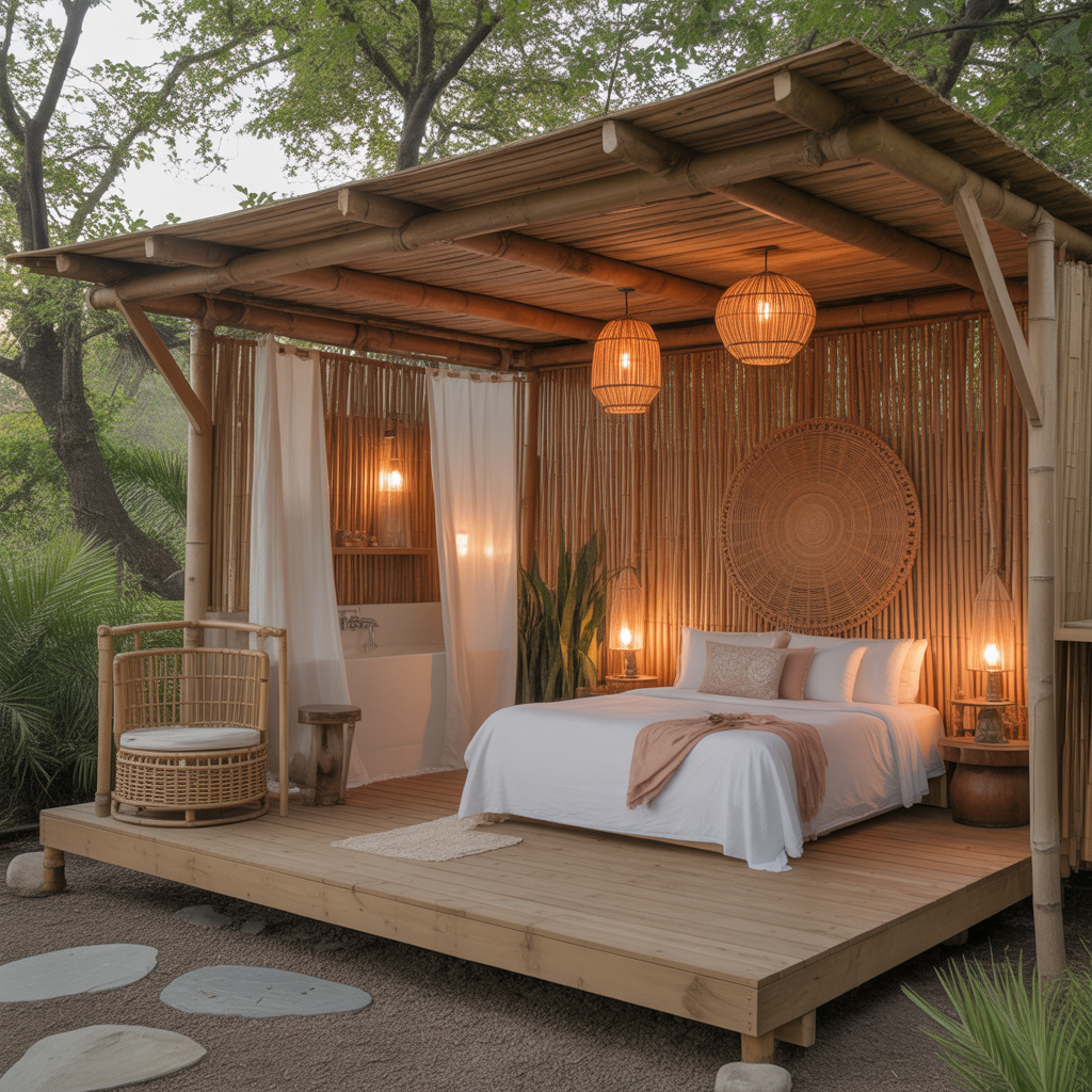Outdoor Bohemian Bath or Shower